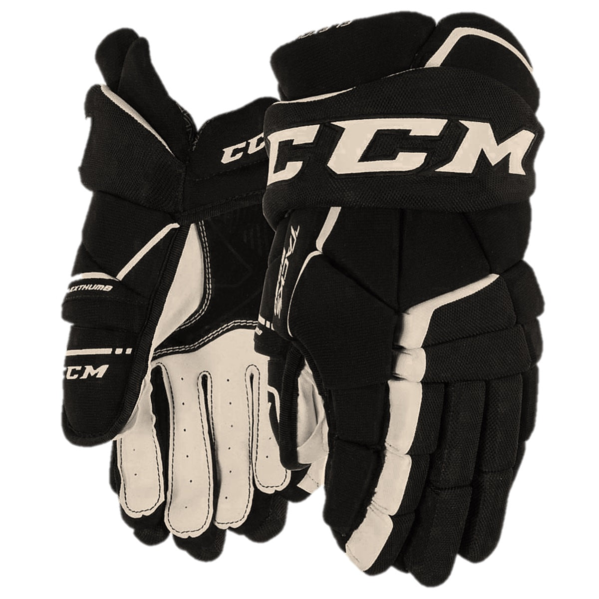 CCM Eishockey Handschuhe Tacks 9060 Jr schwarz/weiß 12"